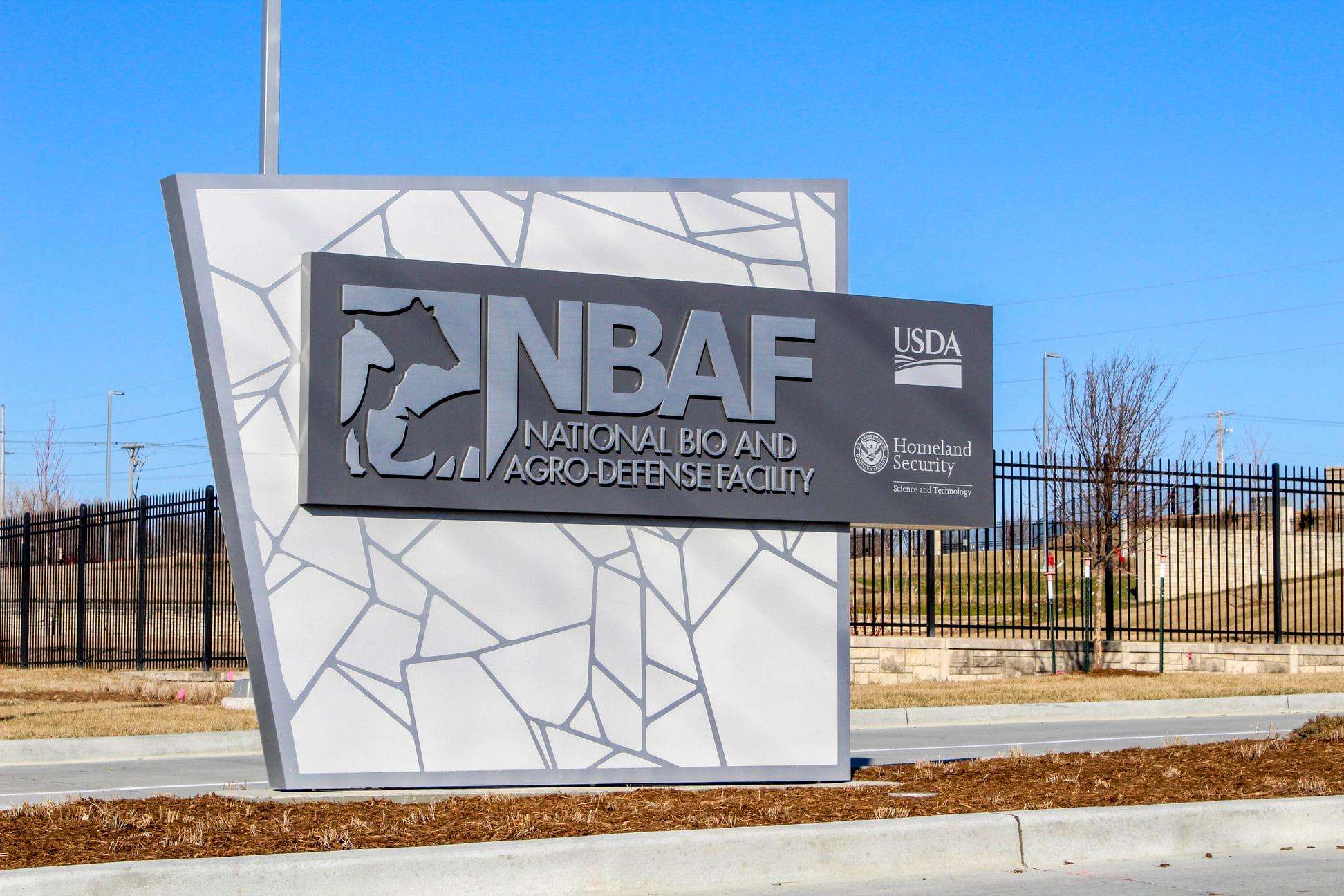 National Bio and Agro-Defense Facility sign