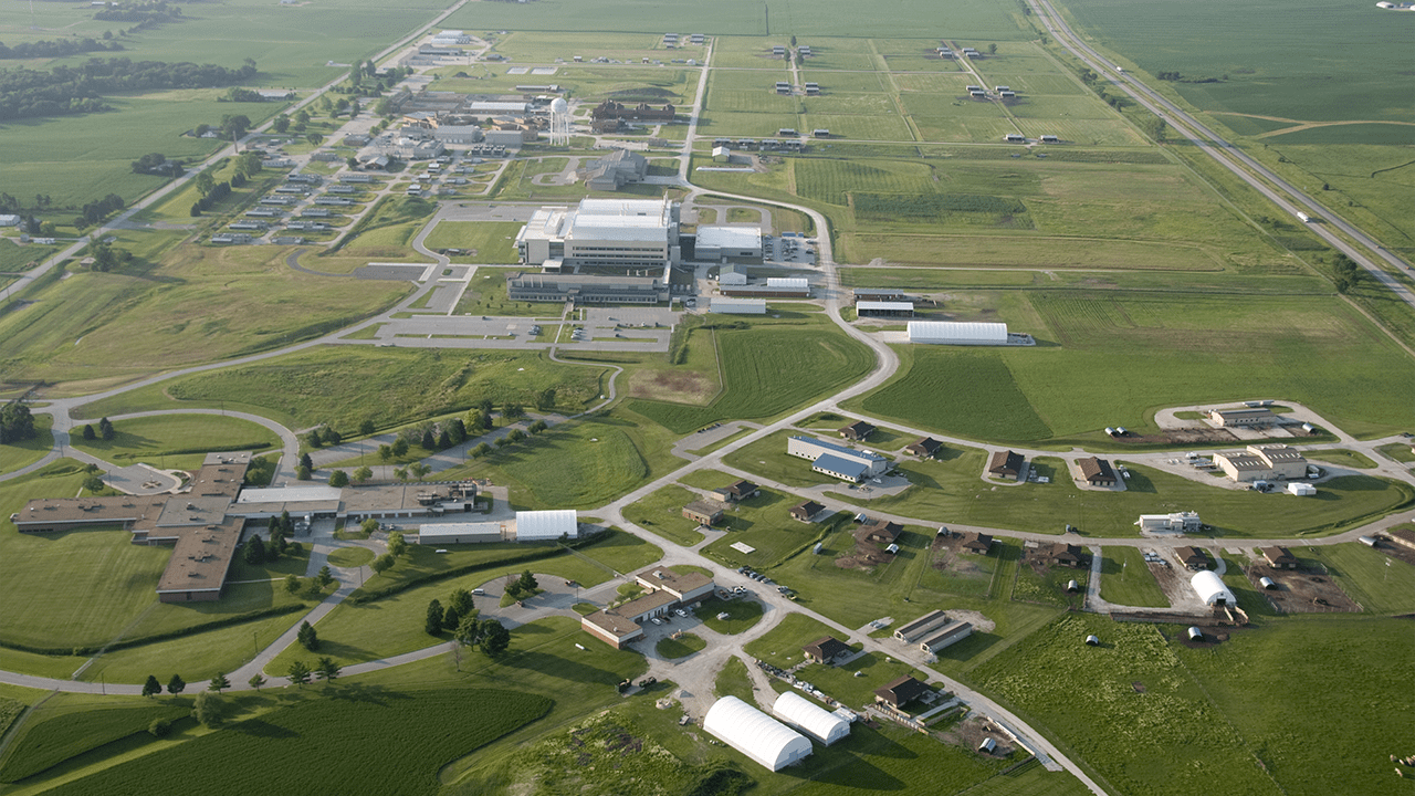 aerial view of national veterinary services laboratories campus