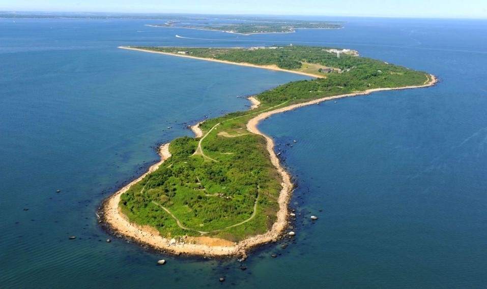 Aerial view of Plum Island