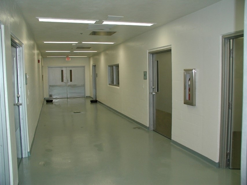hallway and entryways to rooms in aviary building