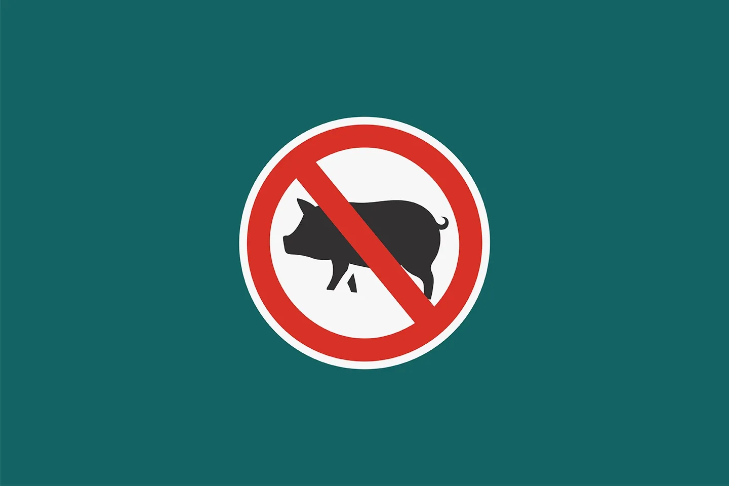 graphic of a pig silhouette with a red circle around it and a line drawn thru it