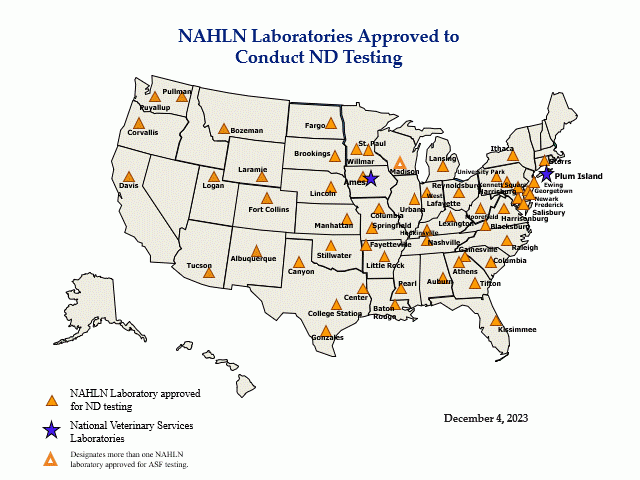 NAHLN Laboratories Approved to Conduct ND Testing