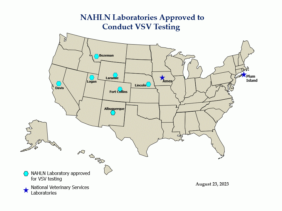 NAHLN Laboratories Approved to Conduct VSV Testing