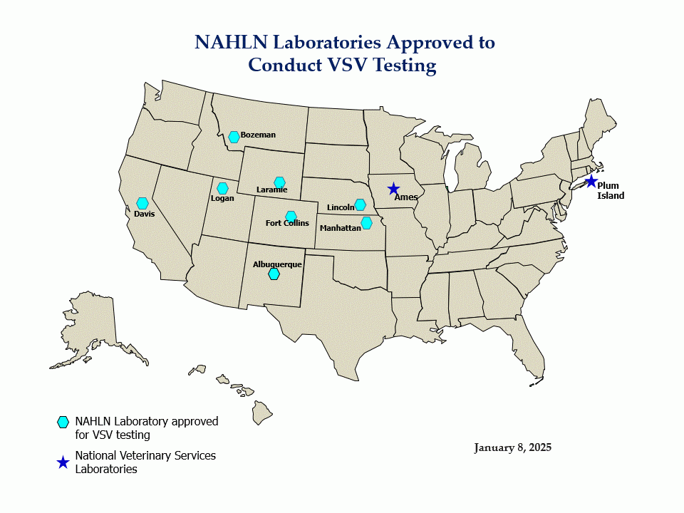 NAHLN Laboratories Approved to Conduct VSV Testing