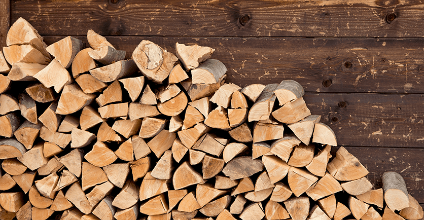 stack of wood in a pile