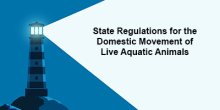 lighthouse with words "States Regulations for the domestic movement of live aquatic animals"